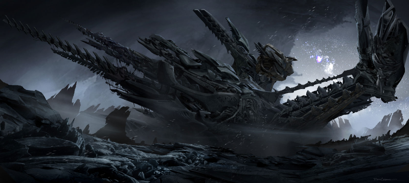 Illustration for article titled A Haunting Alien Cathedral, From Transformers 2 Concept Art